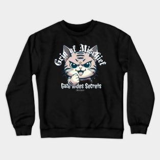 Gothic Evil Cat T-Shirt: Dark Feline Mystique Unleashed Crewneck Sweatshirt